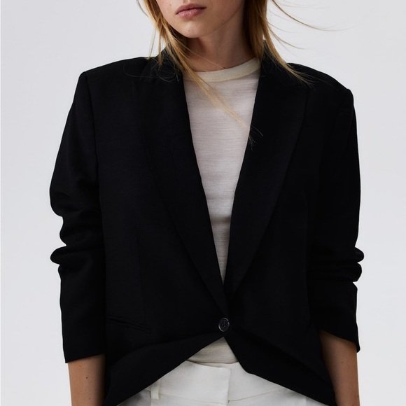 H&M Linen Blend Blazer- Lightweight Casual Workwear - Picture 4 of 10